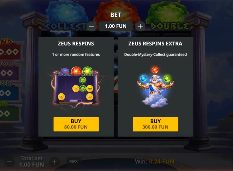 3 Orbs of Zeus buy bonus