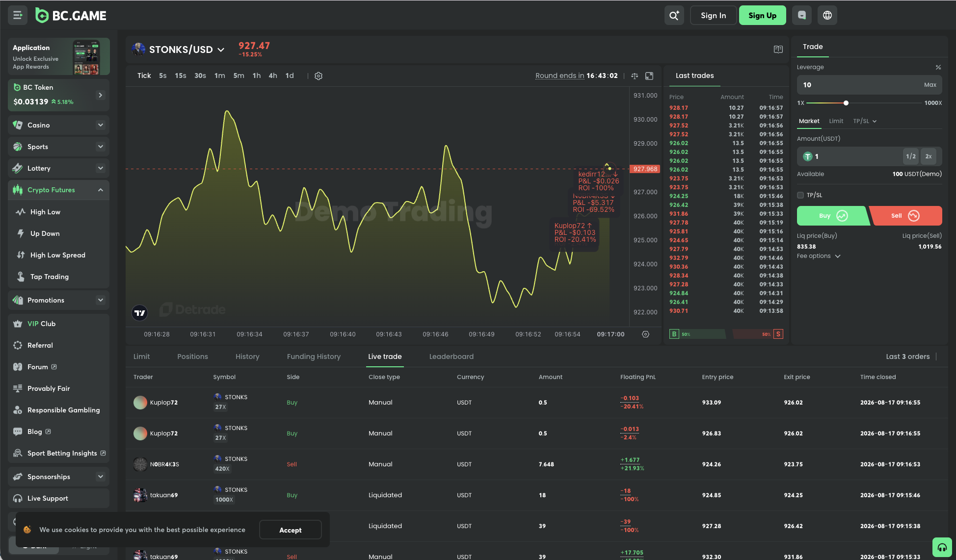 Crypto cashier with Bitcoin, Ethereum, Tether and more tokens