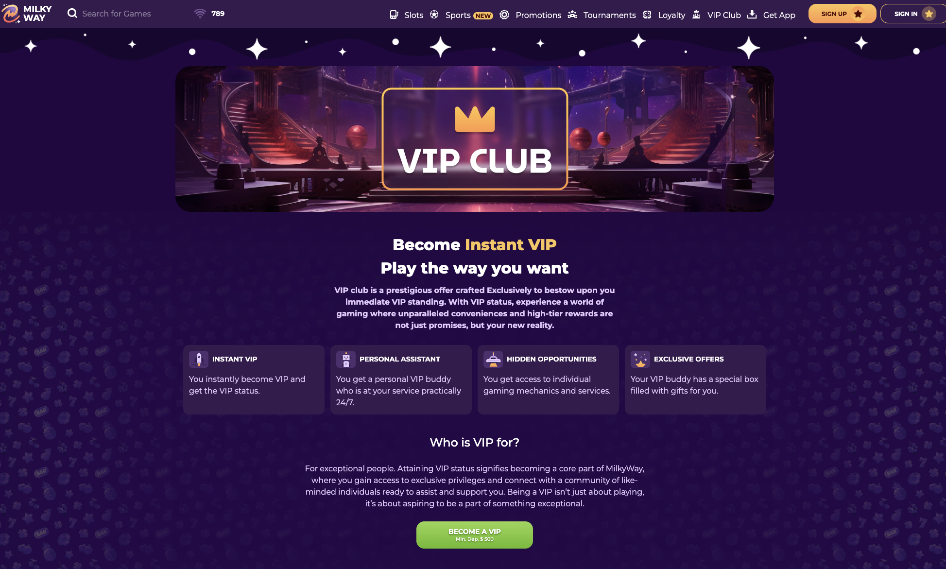 Loyalty page explaining the cashback levels and how CP points convert