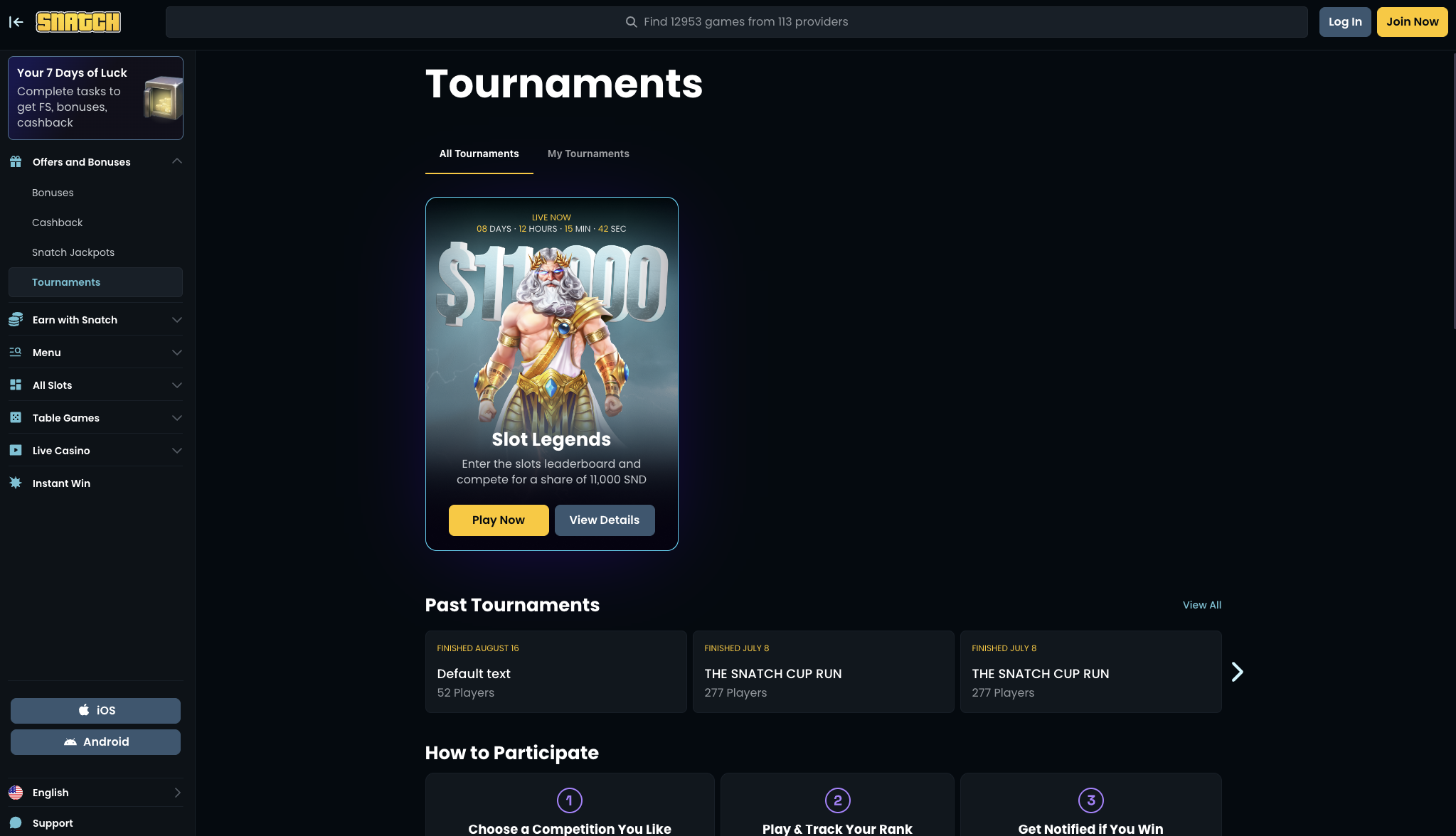 Wager tournament leaderboard with the prize pool and countdown