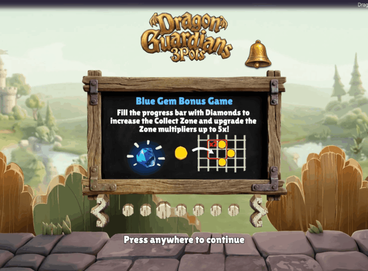Dragon Guardian 3 Pots Intro Screen