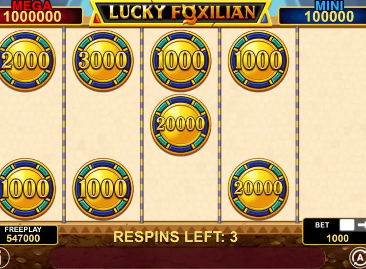 Lucky Foxilian Hold And Win Bonus Game