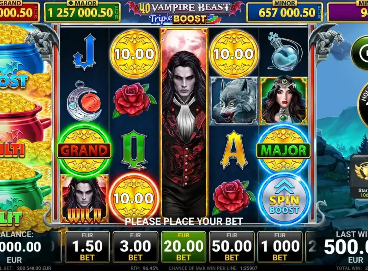 40 Vampire Beast Triple Boost Golden Coins Link gameplay