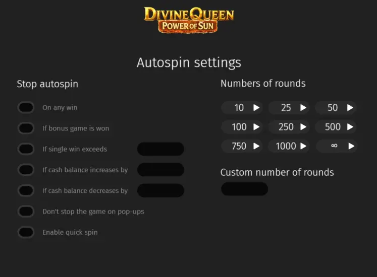 Autospin Options
