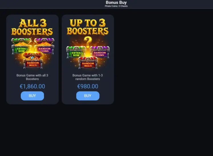 Pirate Coins: 3 Chests buy bonus