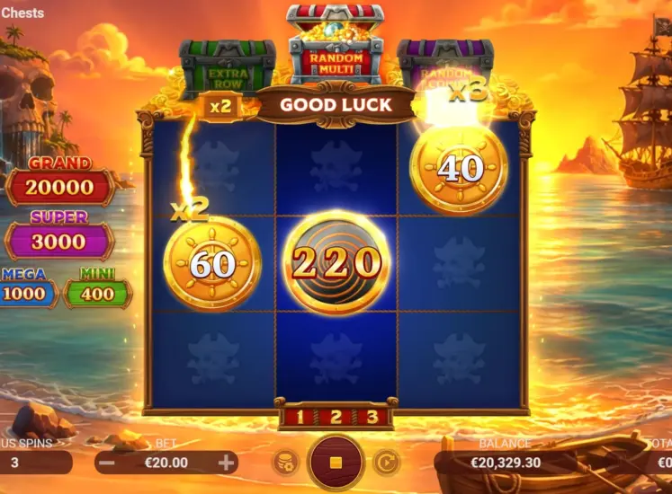 Pirate Coins: 3 Chests gameplay