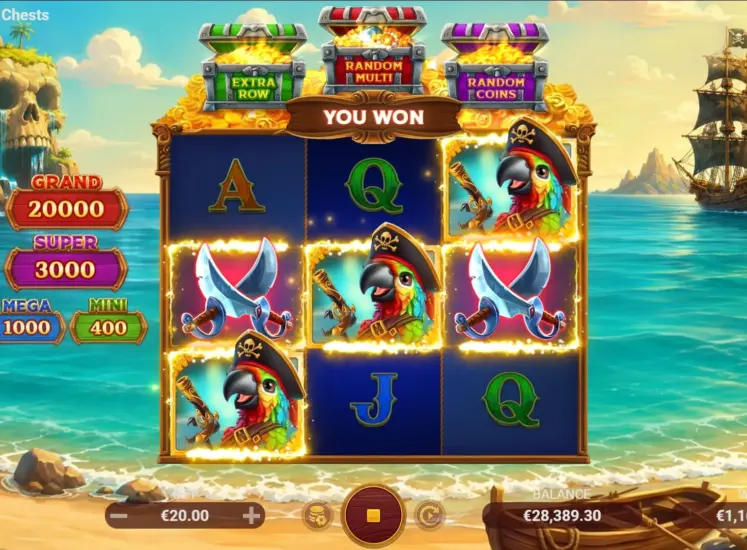 Pirate Coins: 3 Chests gameplay