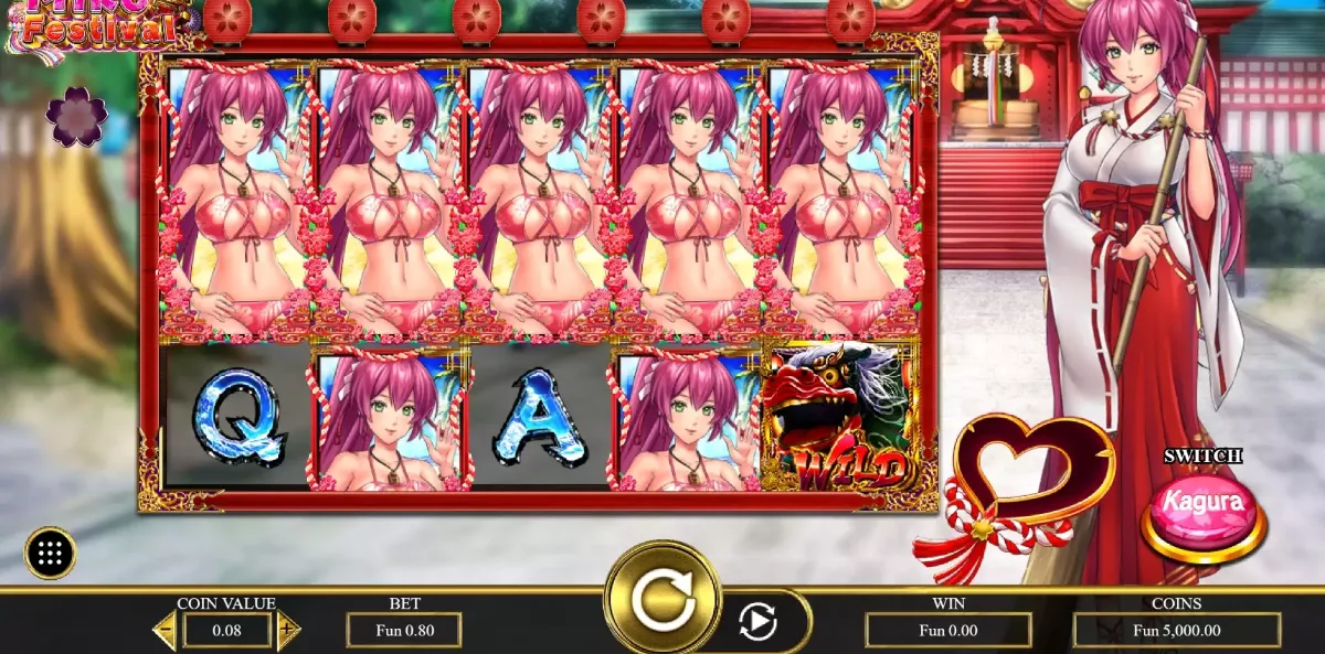 Miko Festival slot by OneTouch, 30 line festival themed video slot