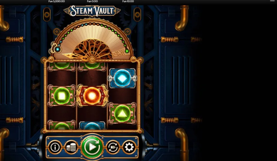 Steam Vault slot by OneTouch, steampunk 3x3 stepper slot