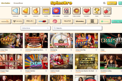 SpinsBro-Casino-Live-Games-Section